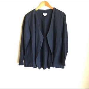 J Jill Blue  Open Front cardigan/ blazer lightweight  Petite Medium